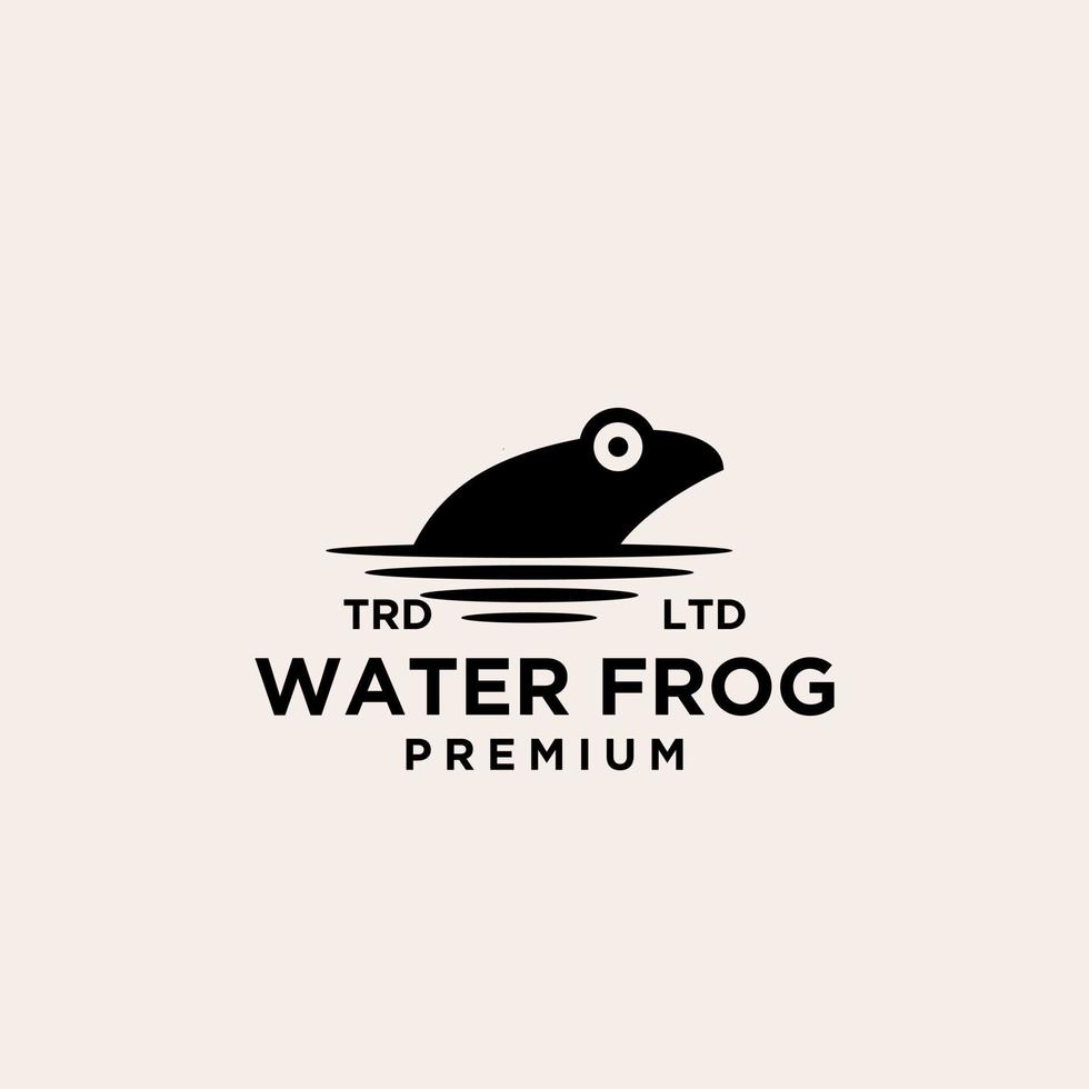 premium waterkikker logo vector ontwerp