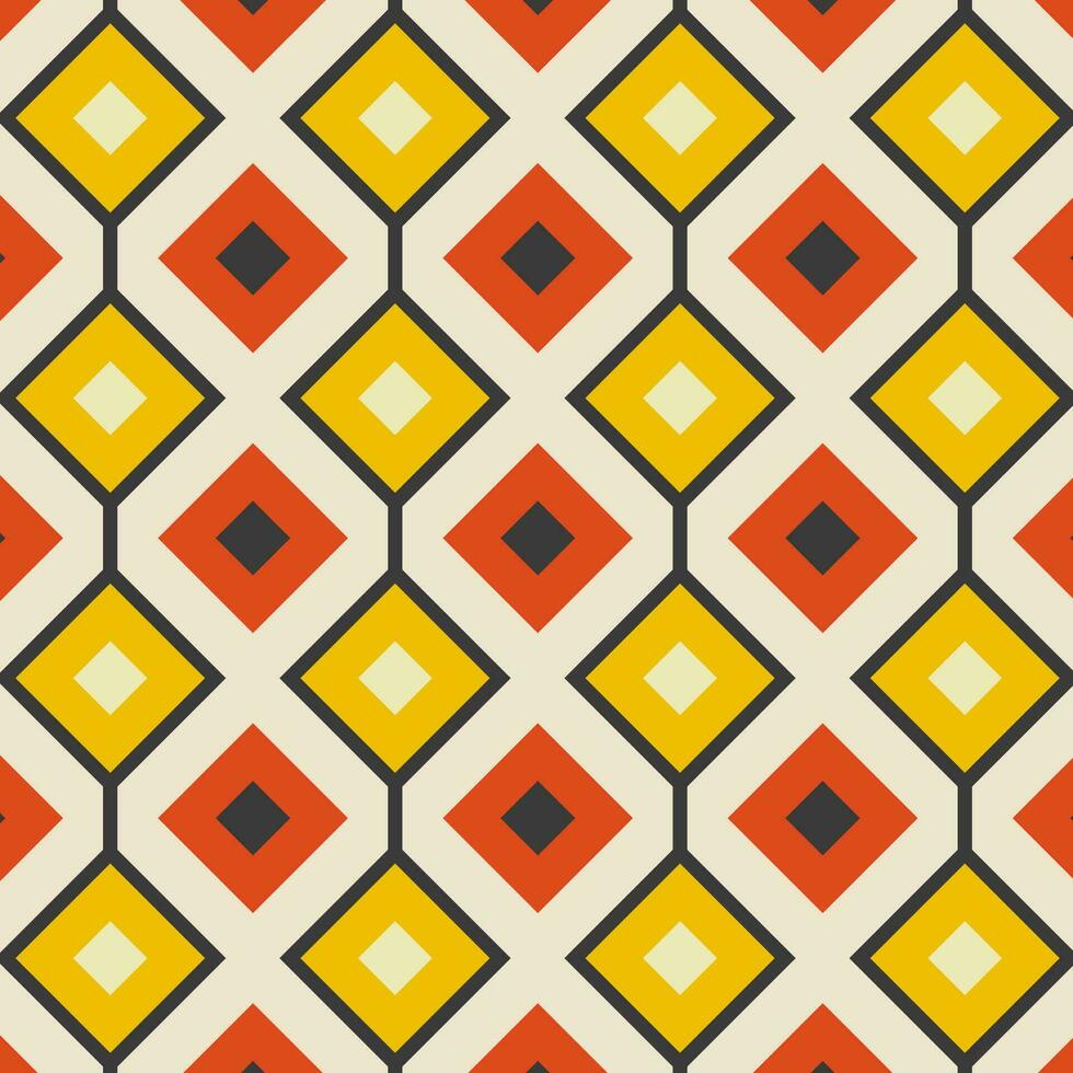 naadloos patroon in retro stijl. abstract structuur decoratief jaren 50, jaren 60, jaren 70 stijl. kan worden gebruikt voor kleding stof, behang, textiel, muur decoratie. vector illustratie