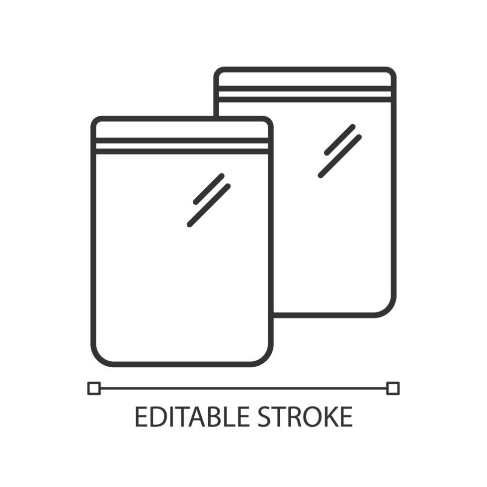 pixel perfect lineair pictogram met ritssluiting vector