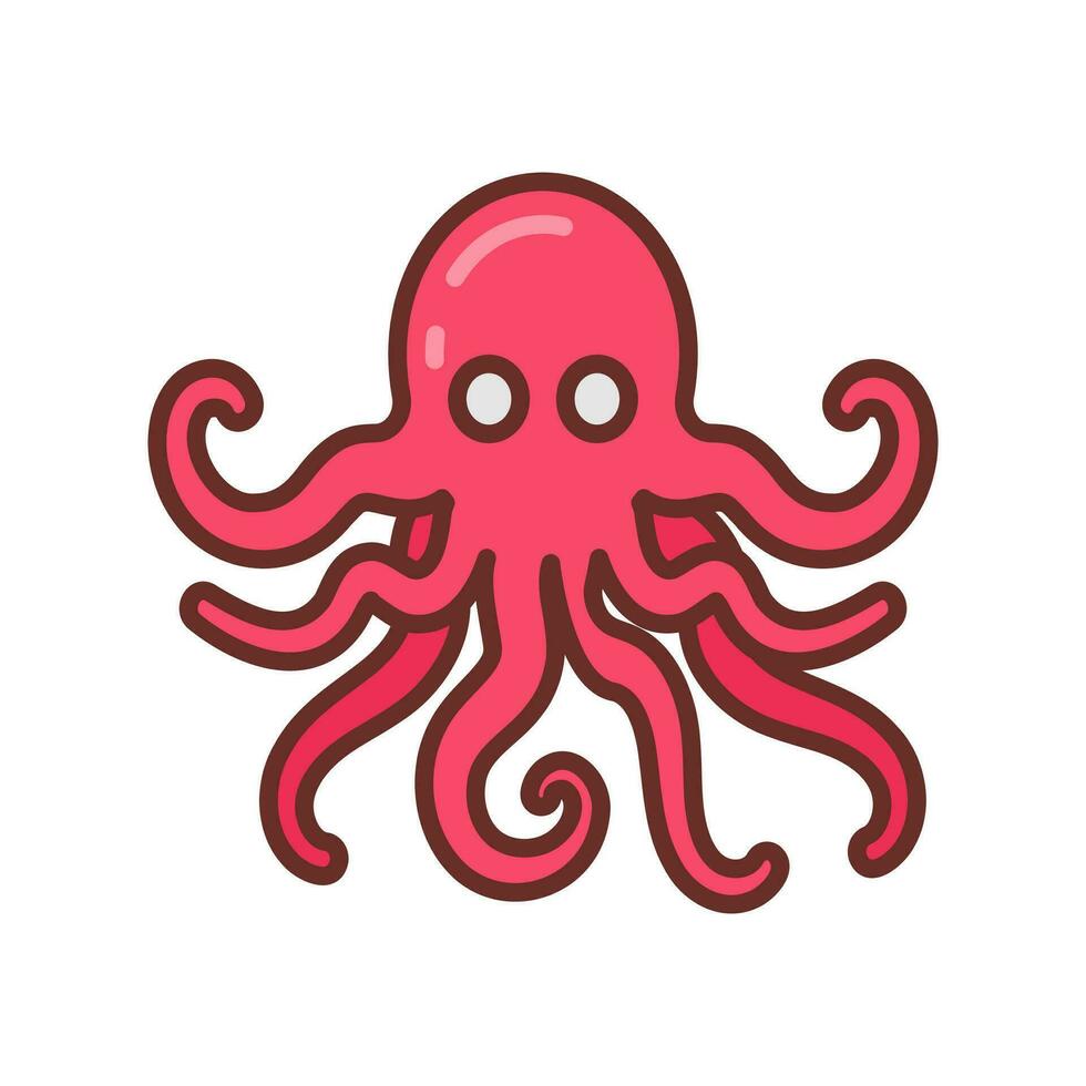 Octopus icoon in vector. illustratie vector
