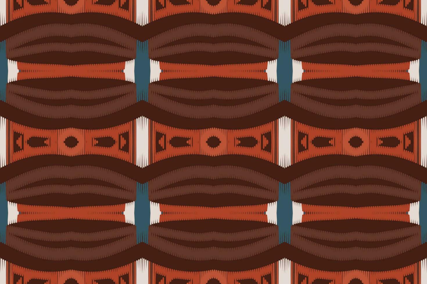 ikat naadloos patroon borduurwerk achtergrond. ikat strepen meetkundig etnisch oosters patroon traditioneel. ikat aztec stijl abstract ontwerp voor afdrukken textuur,stof,sari,sari,tapijt. vector