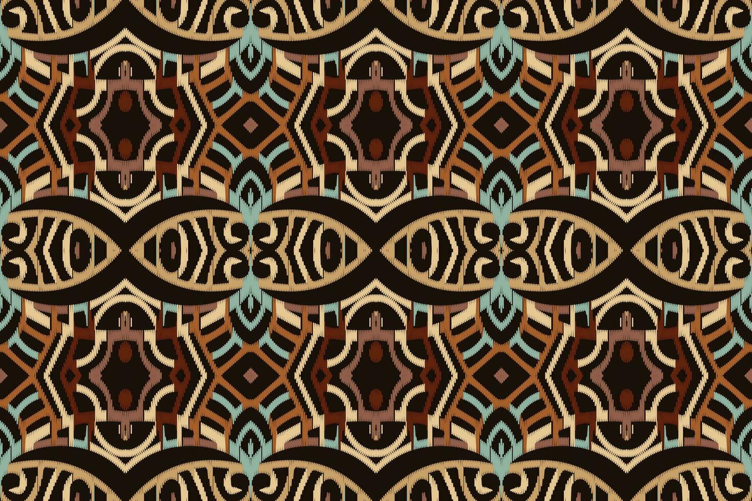 motief ikat paisley borduurwerk achtergrond. ikat chevron meetkundig etnisch oosters patroon traditioneel.azteken stijl abstract vector illustratie.ontwerp voor textuur, stof, kleding, verpakking, sarong.