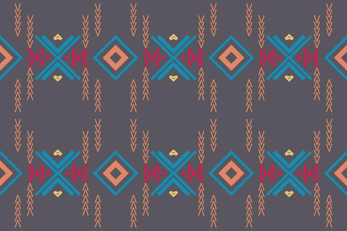 etnisch patroon achtergrond. traditioneel gevormde oud Saree jurk ontwerp het is een patroon gemaakt door combineren meetkundig vormen. creëren mooi kleding stof patronen. ontwerp voor afdrukken. vector