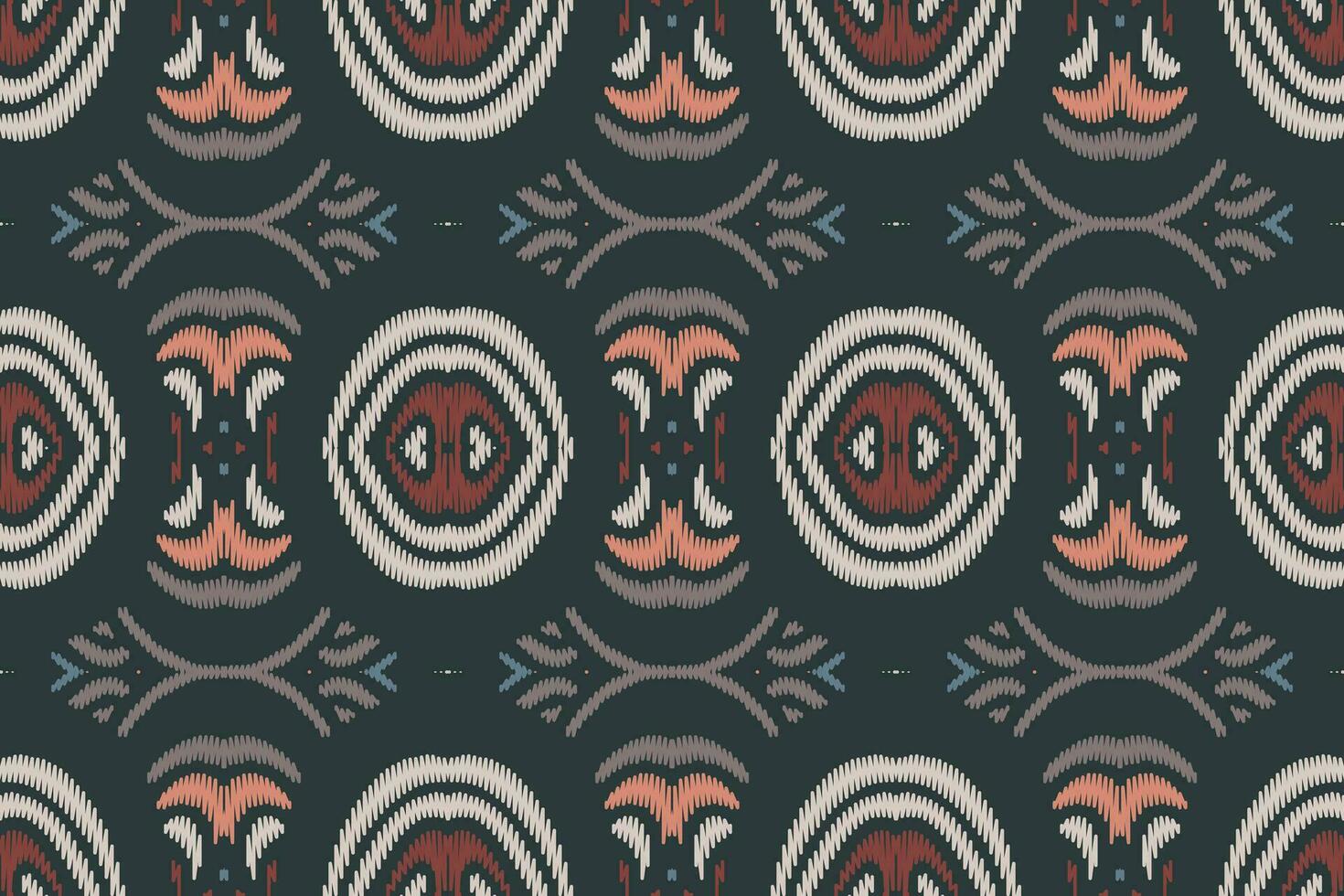 motief ikat bloemen paisley borduurwerk achtergrond. ikat bloemen meetkundig etnisch oosters patroon traditioneel.azteken stijl abstract vector ontwerp voor textuur, stof, kleding, verpakking, sarong.