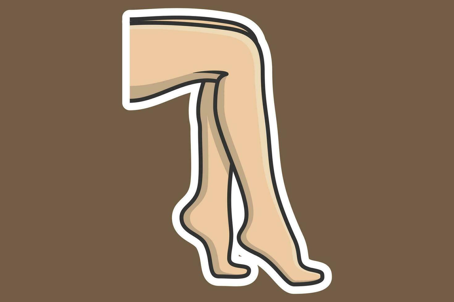 menselijk voeten sticker vector illustratie. mensen mode icoon concept. menselijk voet voor medisch Gezondheid zorg sticker vector ontwerp met schaduw.