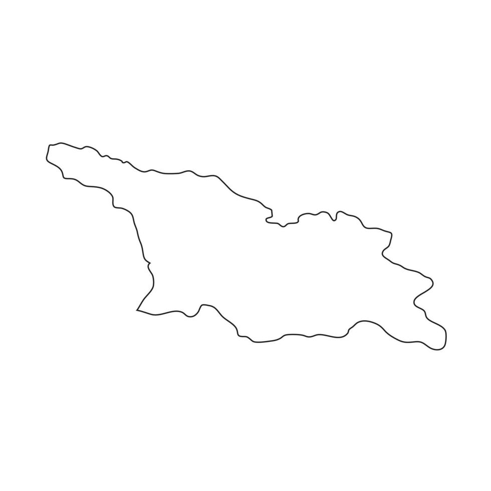 vectorillustratie van de kaart van georgië op een witte achtergrond vector