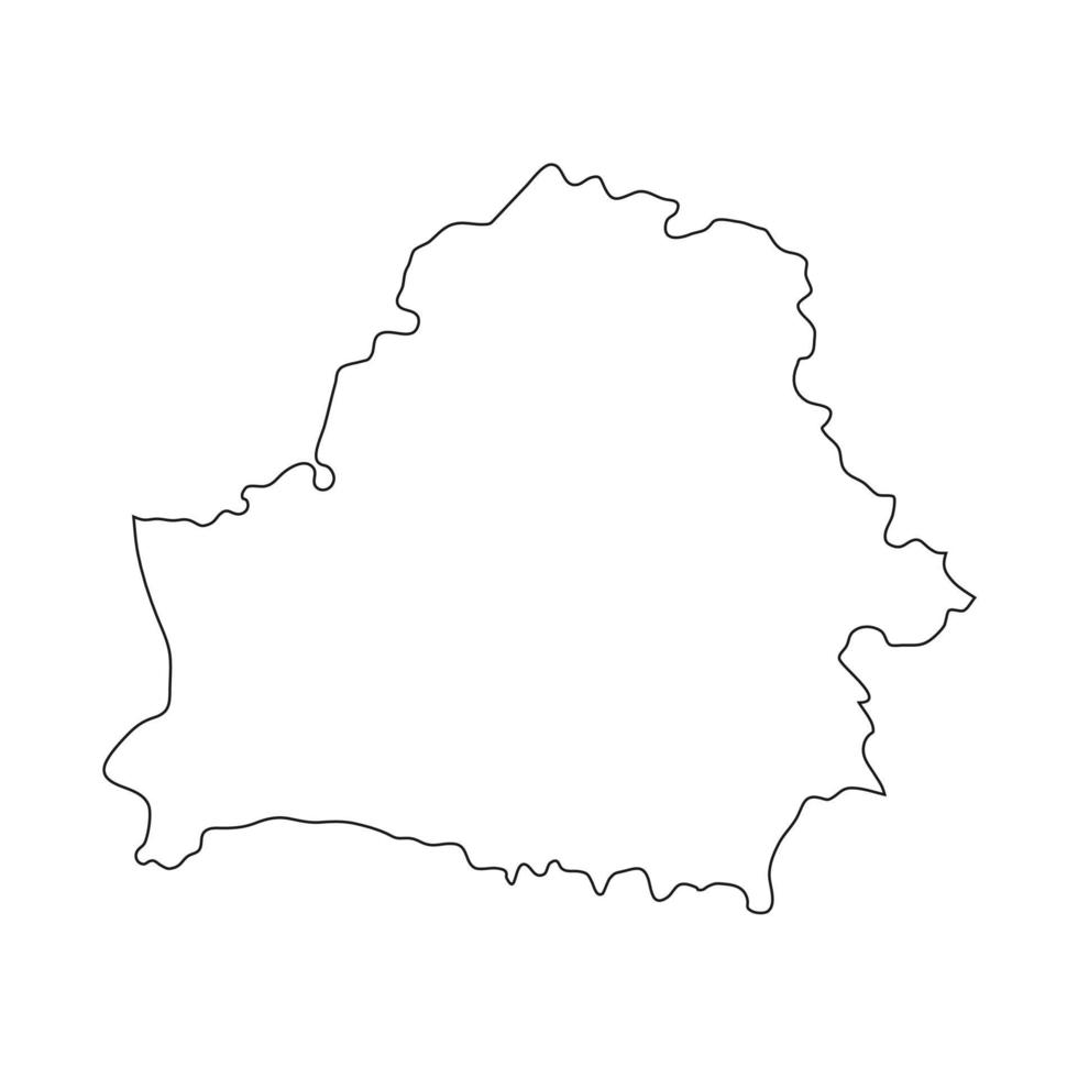 vectorillustratie van de kaart van wit-rusland op een witte achtergrond vector