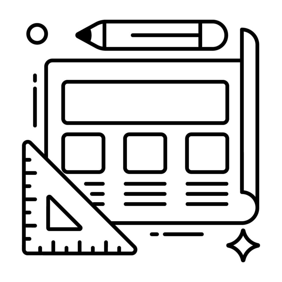 een uniek ontwerp icoon van lay-out vector