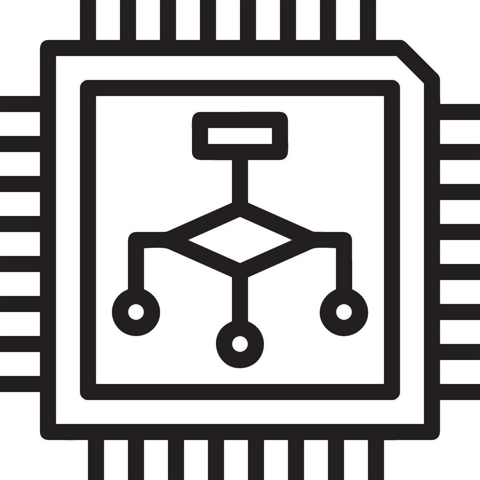 kunstmatig intelligentie- icoon symbool vector afbeelding. illustratie van de hersenen robot aan het leren menselijk slim algoritme ontwerp afbeelding.