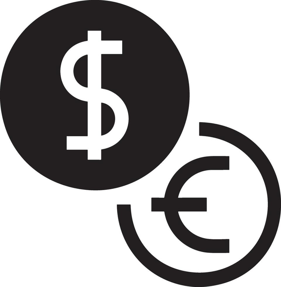 geld uitwisseling betaling icoon symbool vector afbeelding. illustratie van de dollar valuta munt grafisch ontwerp beeld