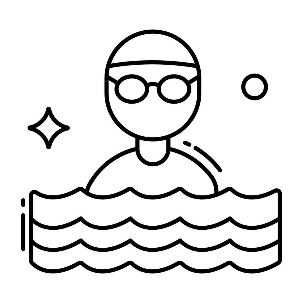 premie downloaden icoon van zwemmer vector