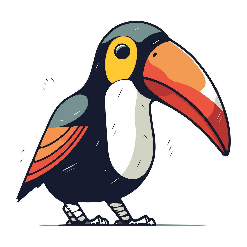 toekan vogel. vector illustratie van een tekenfilm toekan.