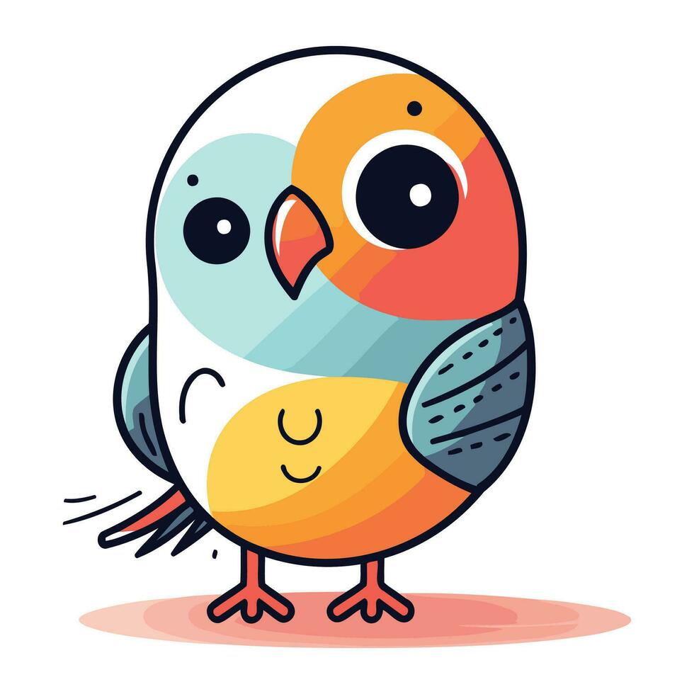 schattig tekenfilm vogel. vector illustratie geïsoleerd Aan een wit achtergrond.