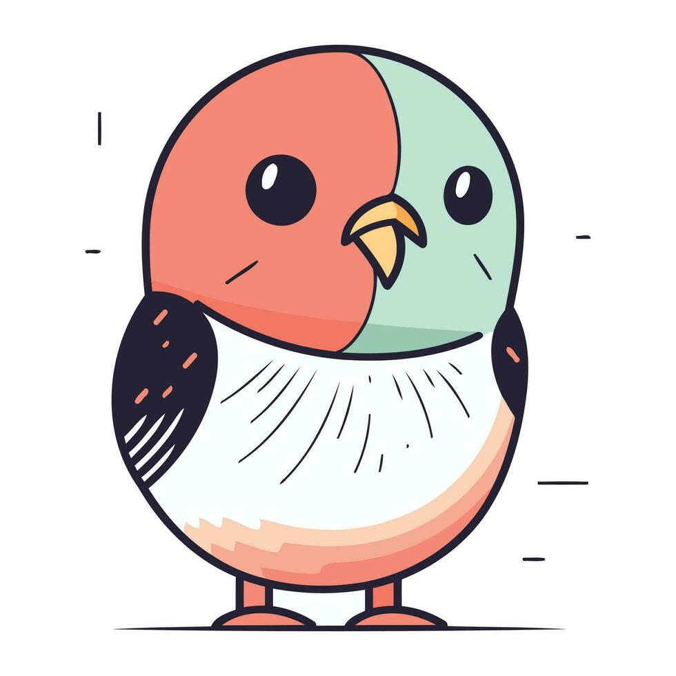 schattig weinig vogel. vector illustratie in tekenfilm stijl Aan wit achtergrond.