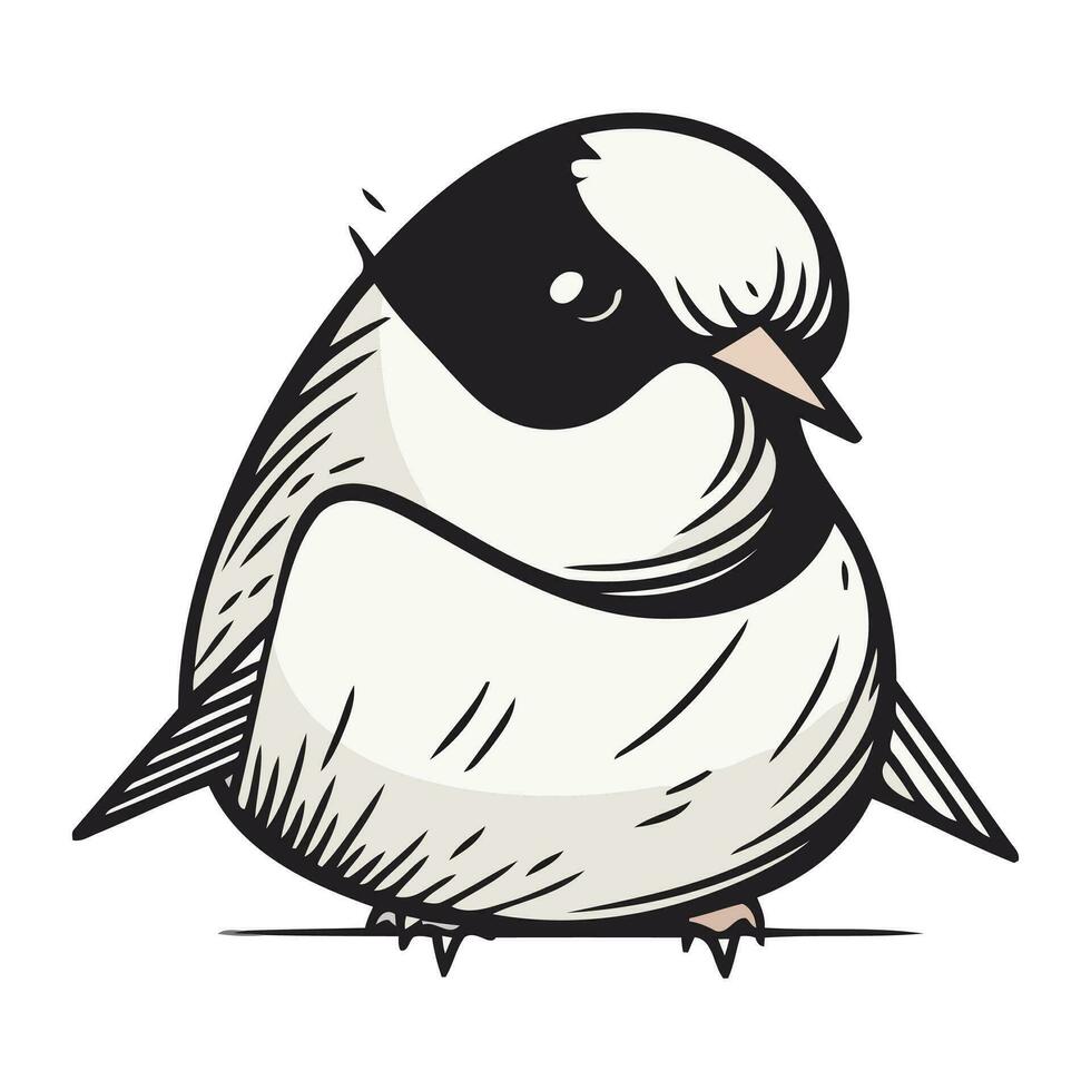 vector illustratie van een schattig tekenfilm pinguïn geïsoleerd Aan een wit achtergrond