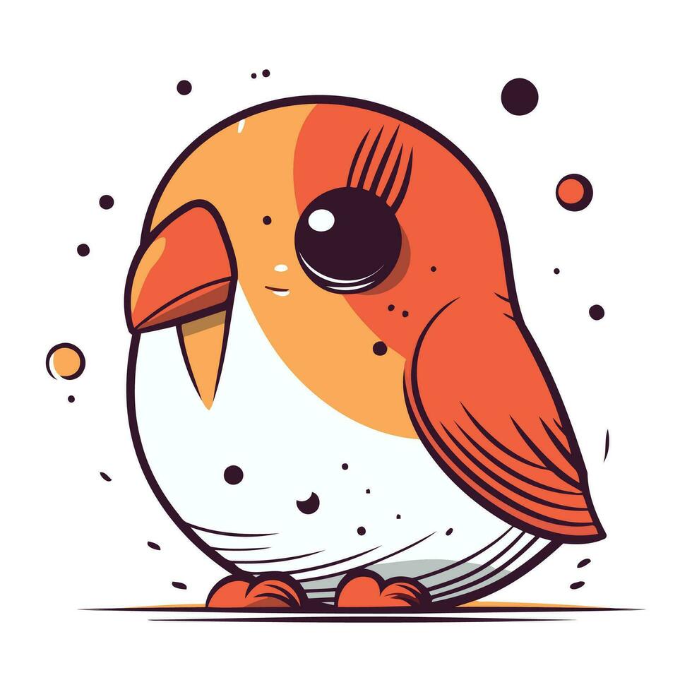 schattig tekenfilm vogel. vector illustratie. geïsoleerd Aan wit achtergrond.