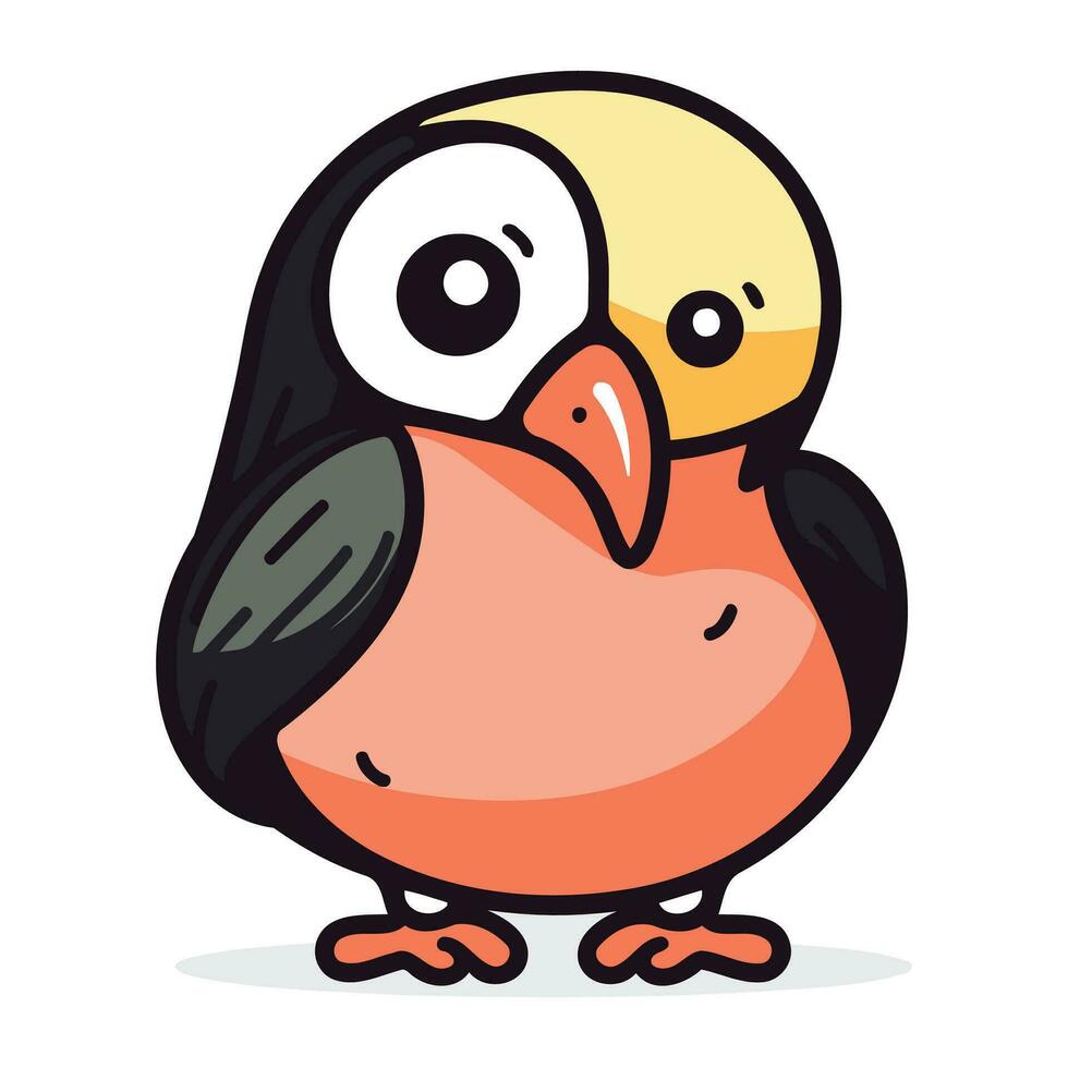 schattig tekenfilm vogel. vector illustratie. geïsoleerd Aan wit achtergrond.