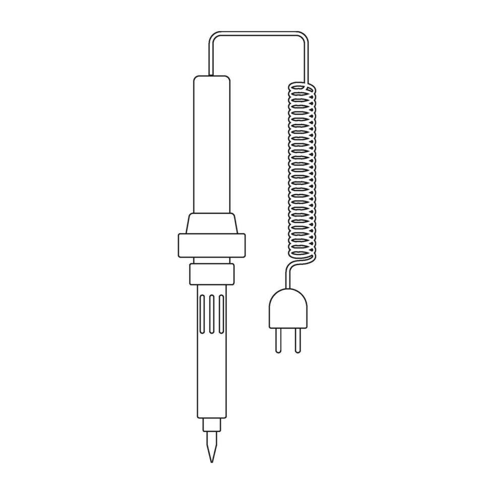 soldeer ijzer icoon vector