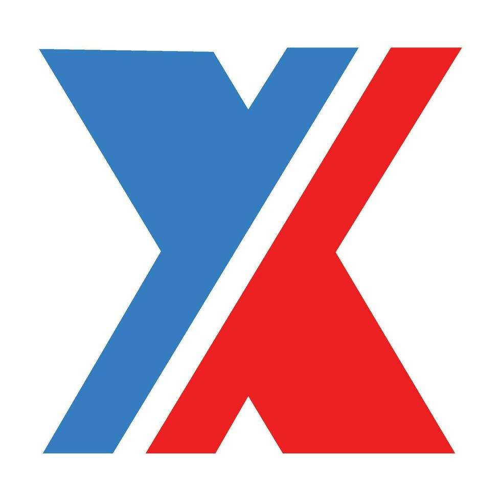 brief X logo icoon vector