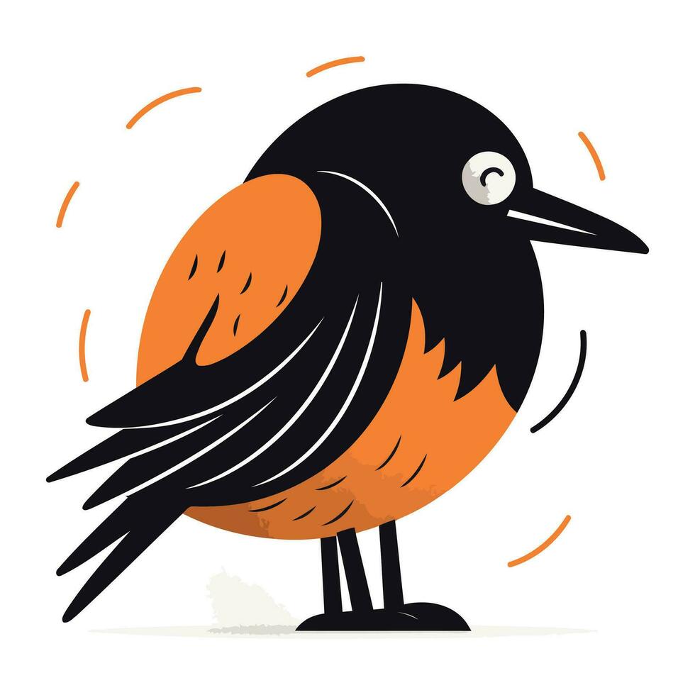 schattig tekenfilm vogel. vector illustratie geïsoleerd Aan een wit achtergrond.