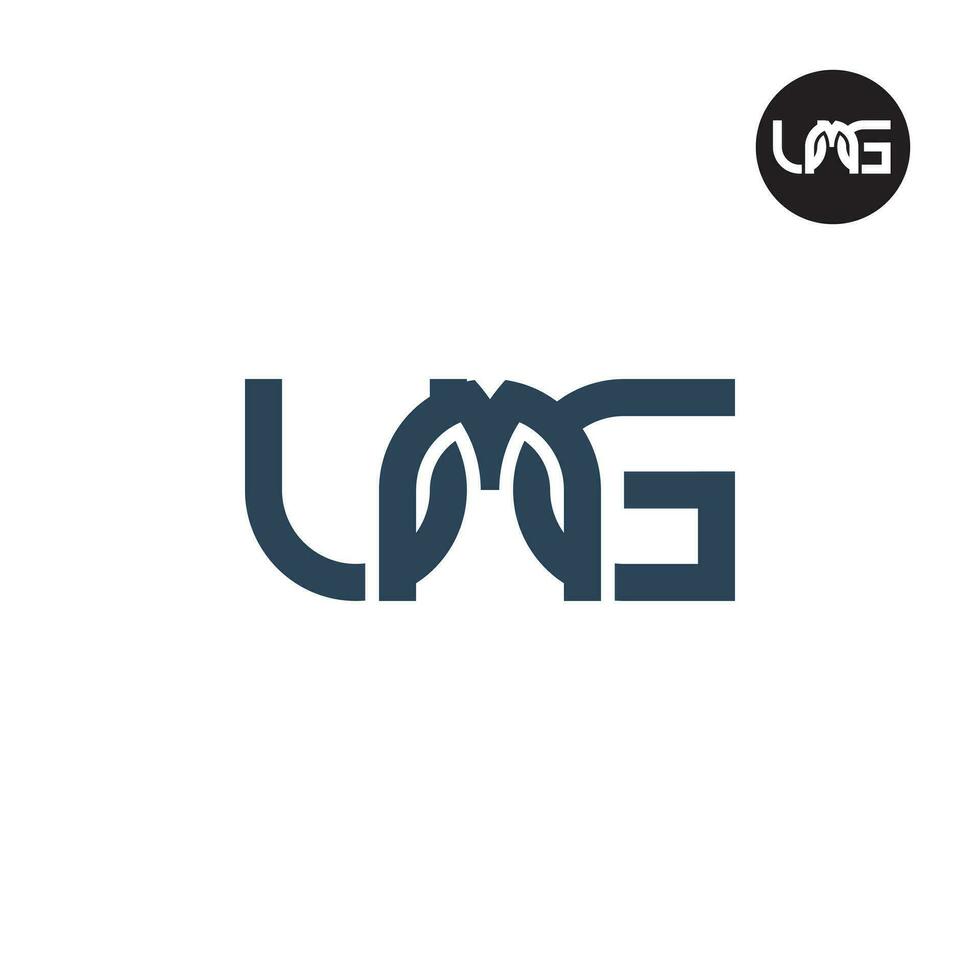 brief umg monogram logo ontwerp vector