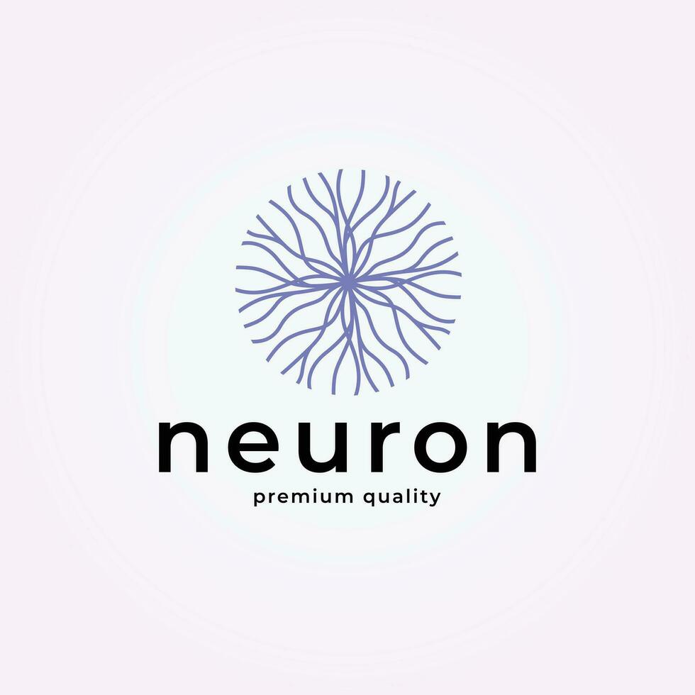 insigne cirkel abstract neuron logo voor medisch idee ontwerp, hersenen icoon illustratie vector