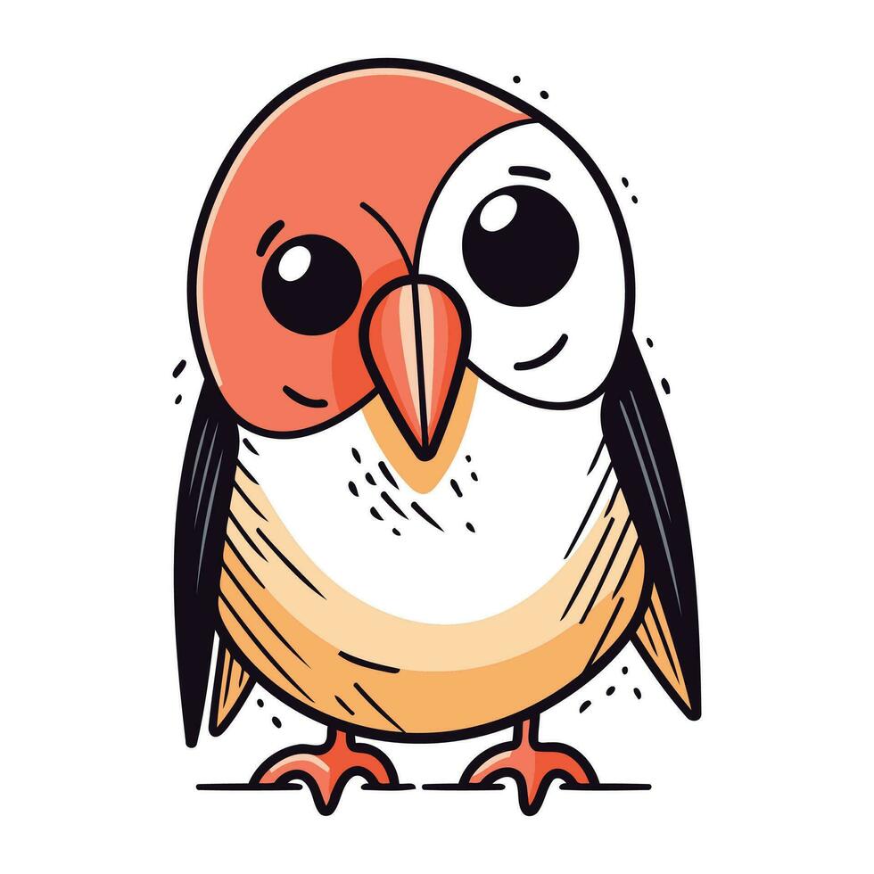 schattig tekenfilm vogel. vector illustratie geïsoleerd Aan een wit achtergrond.