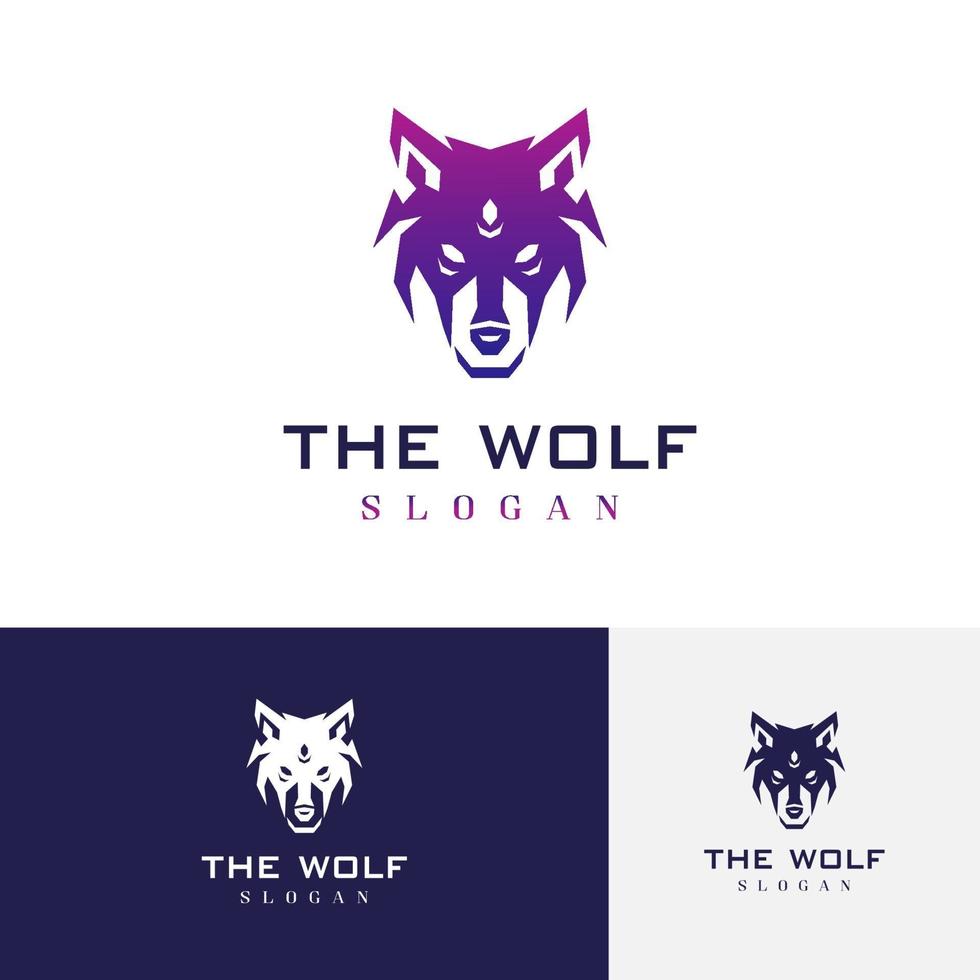 wolf ontwerp logo vector sjabloon