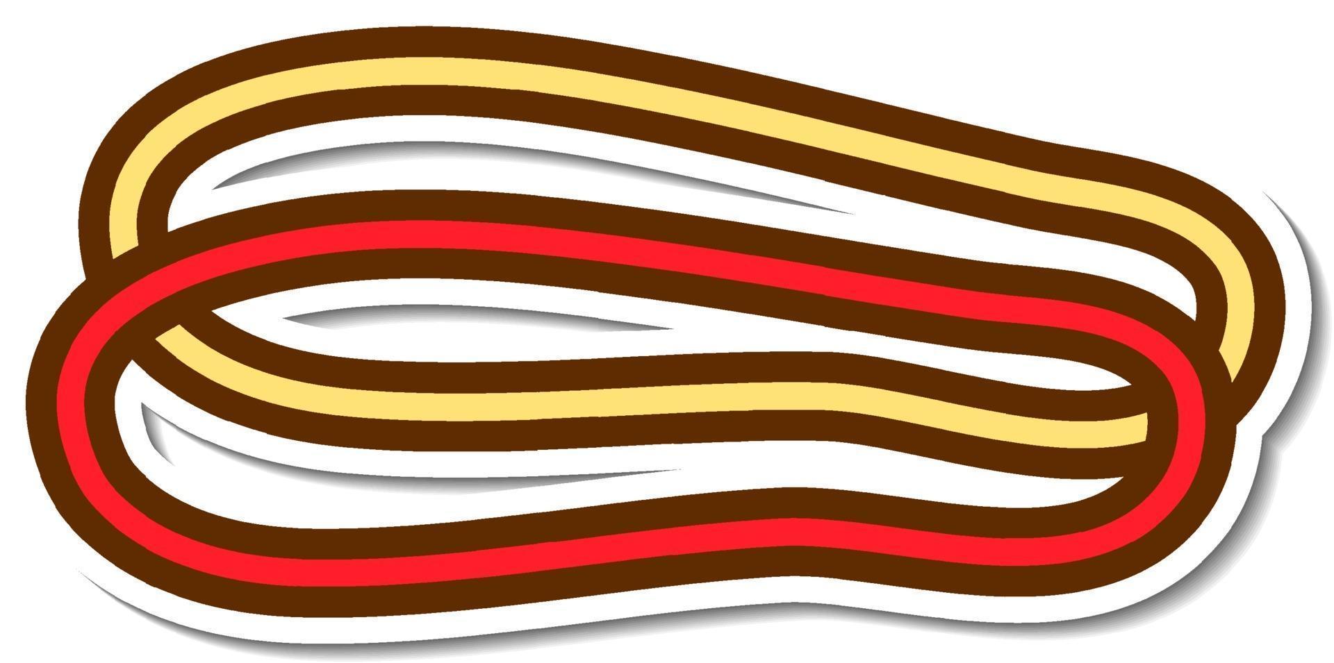 gele en rode elastiekjes op witte achtergrond vector