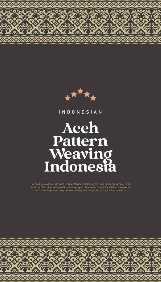 Indonesisch aceh patroon het weven illustratie vector