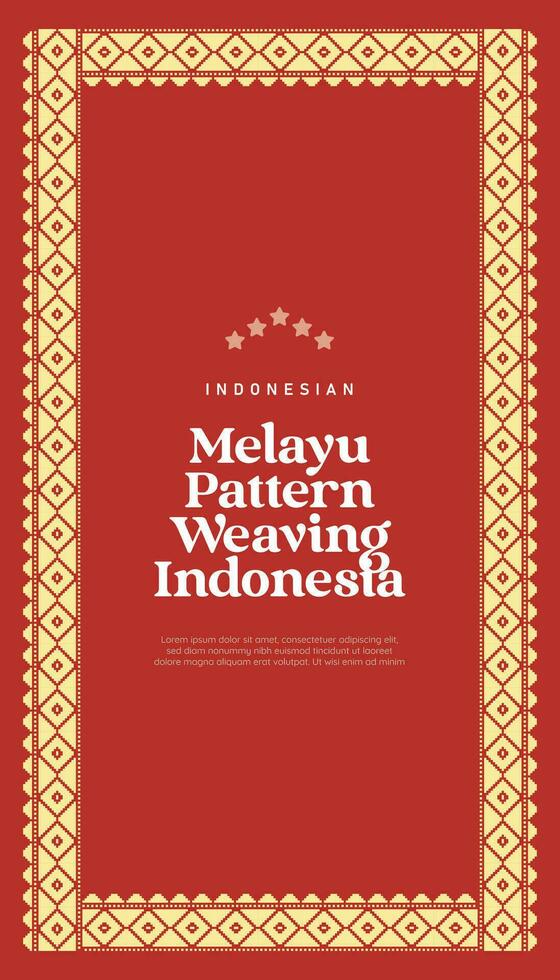 Indonesisch melayunes patroon het weven illustratie vector