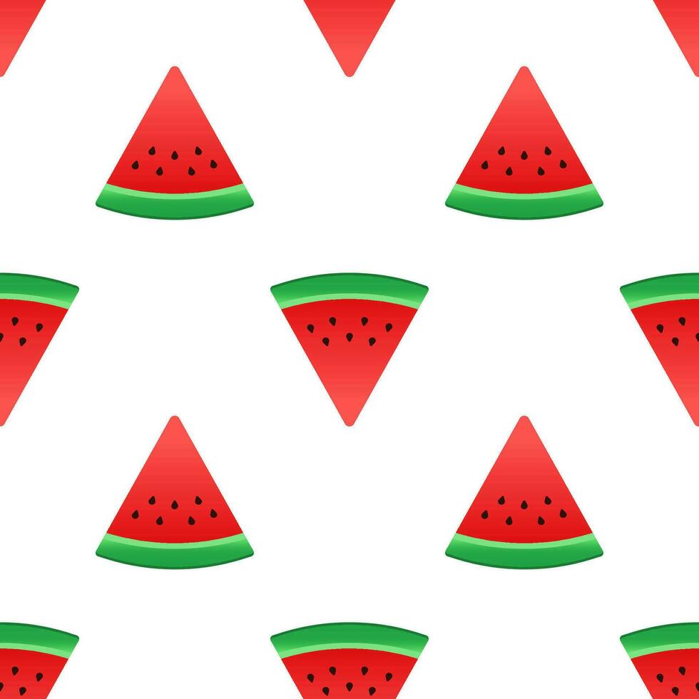 watermeloen plak naadloos patroon Aan wit achtergrond. vector