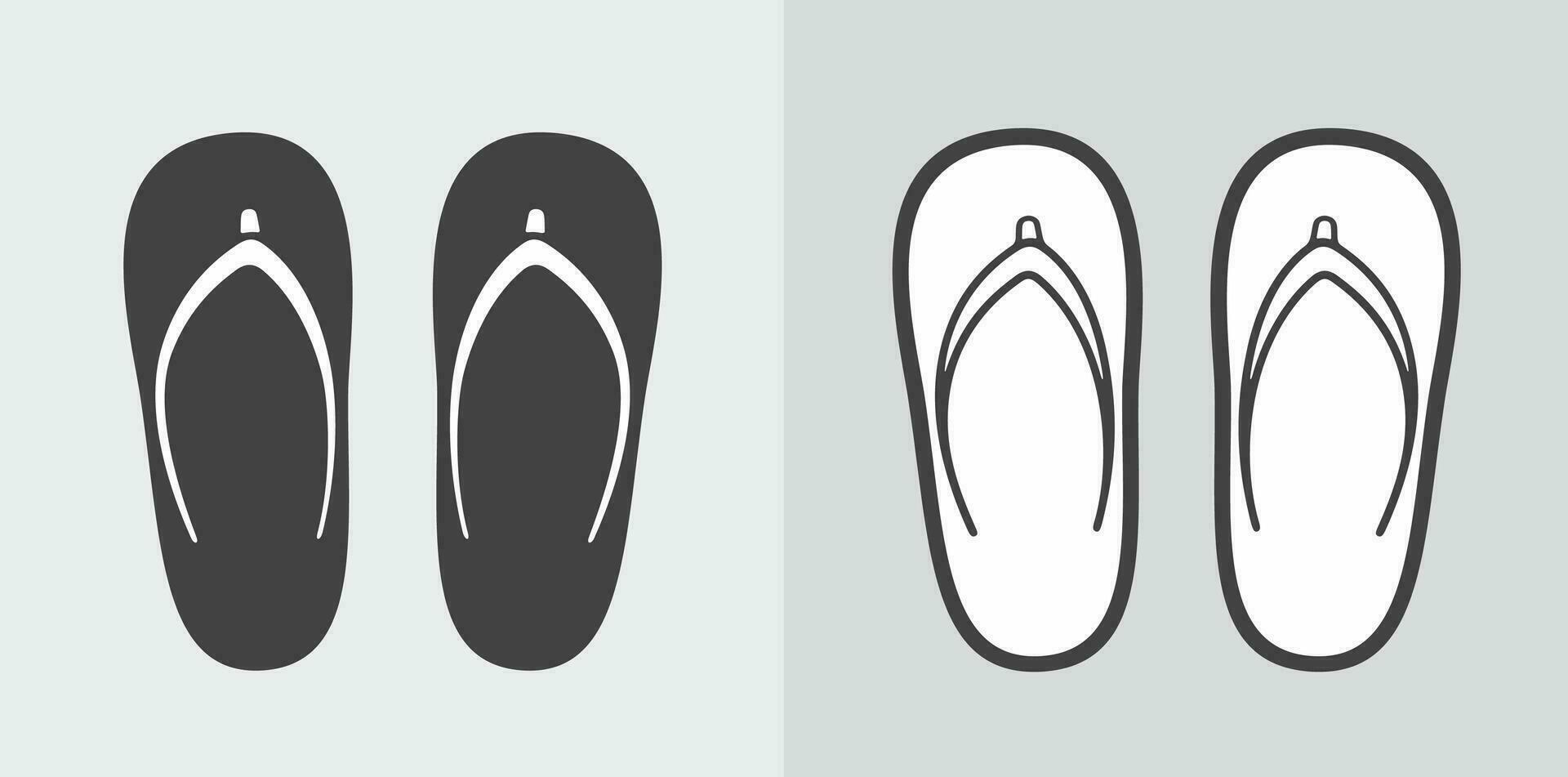 strand zomer slippers icoon Aan een achtergrond. vector illustratie.