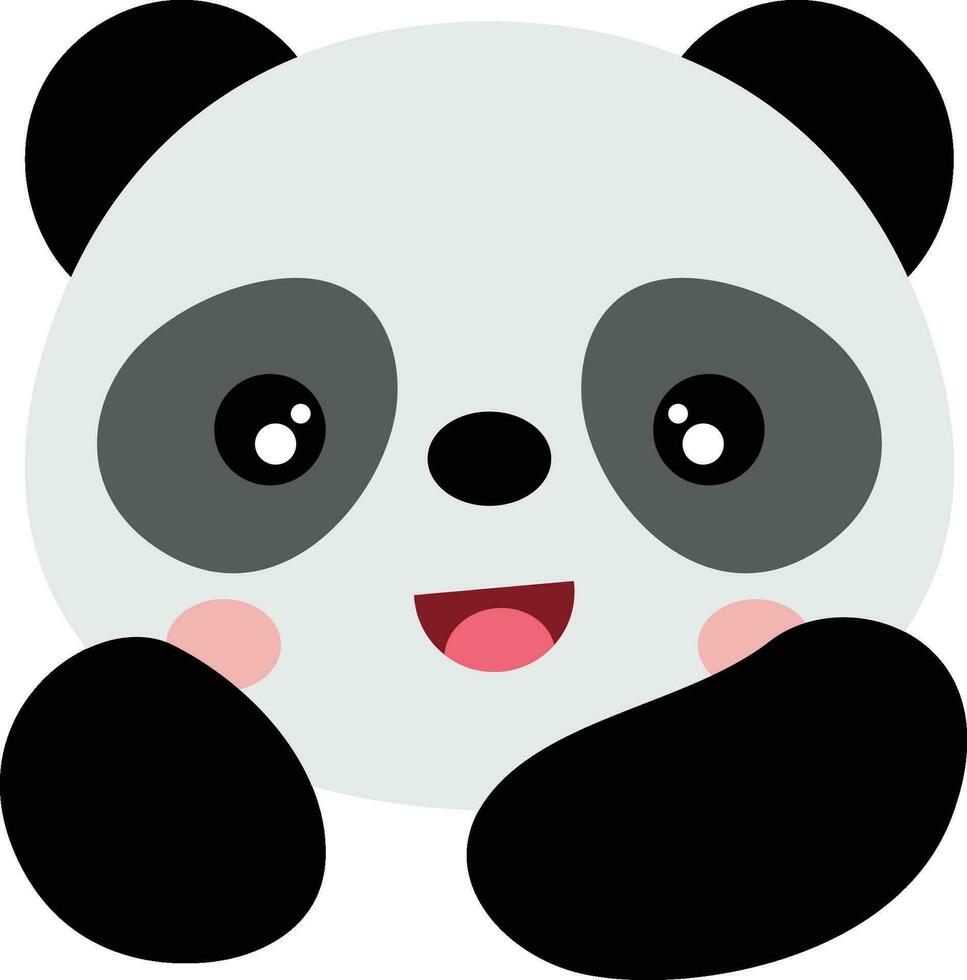 aanbiddelijk gelukkig panda geïsoleerd Aan wit vector