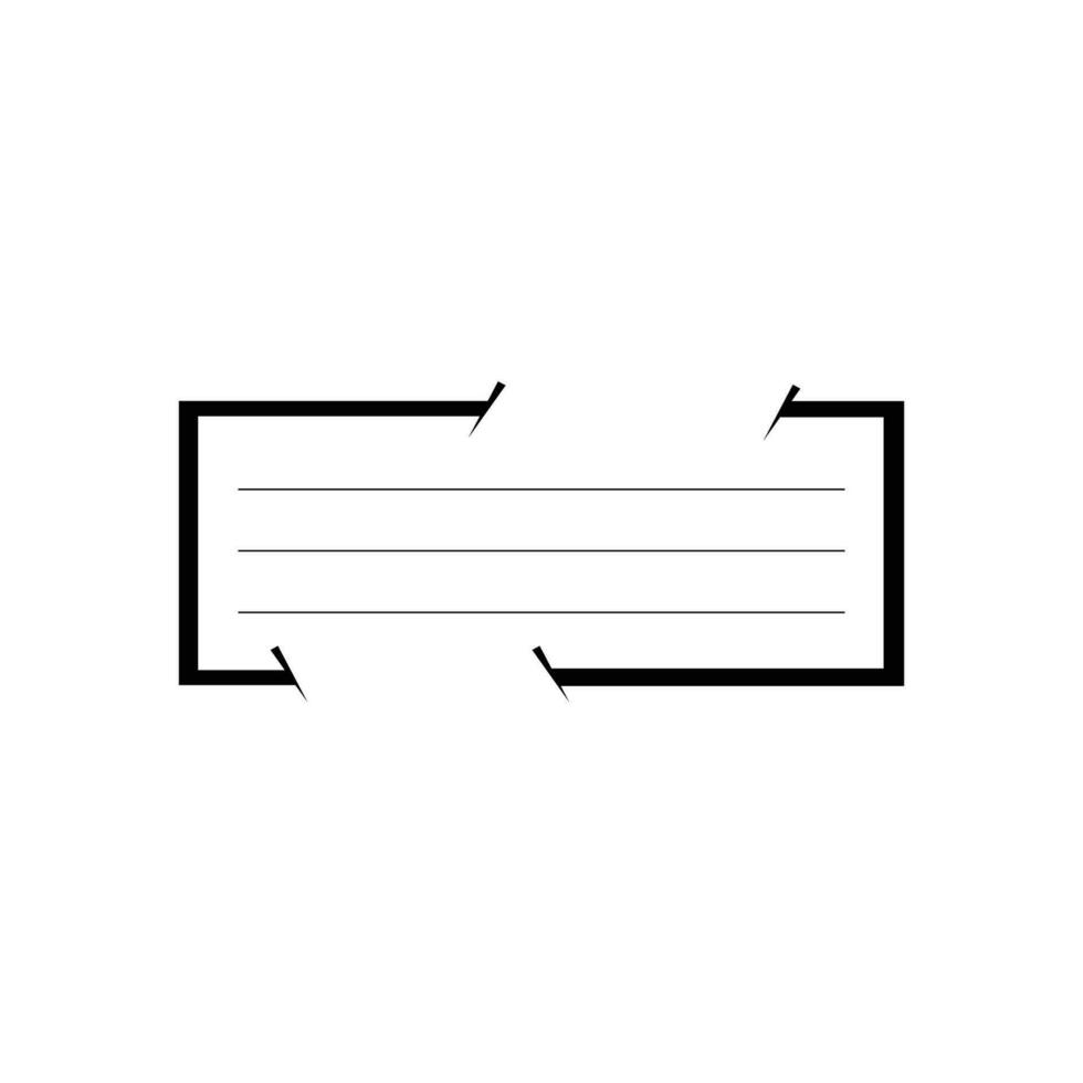 rechthoekig label, zwart geschenk etiket vector illustratie.