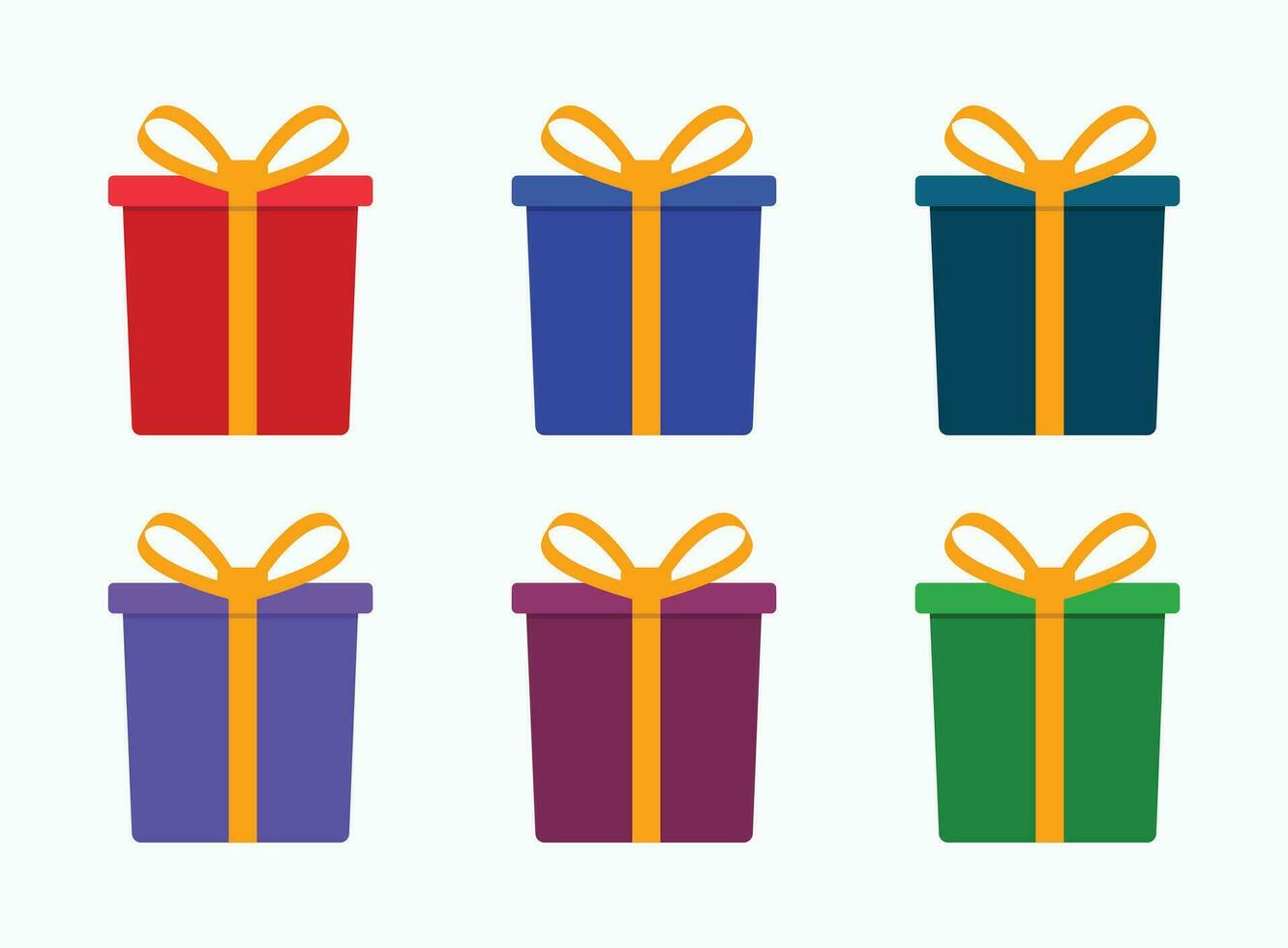 vector illustratie van kleurrijk geschenk doos