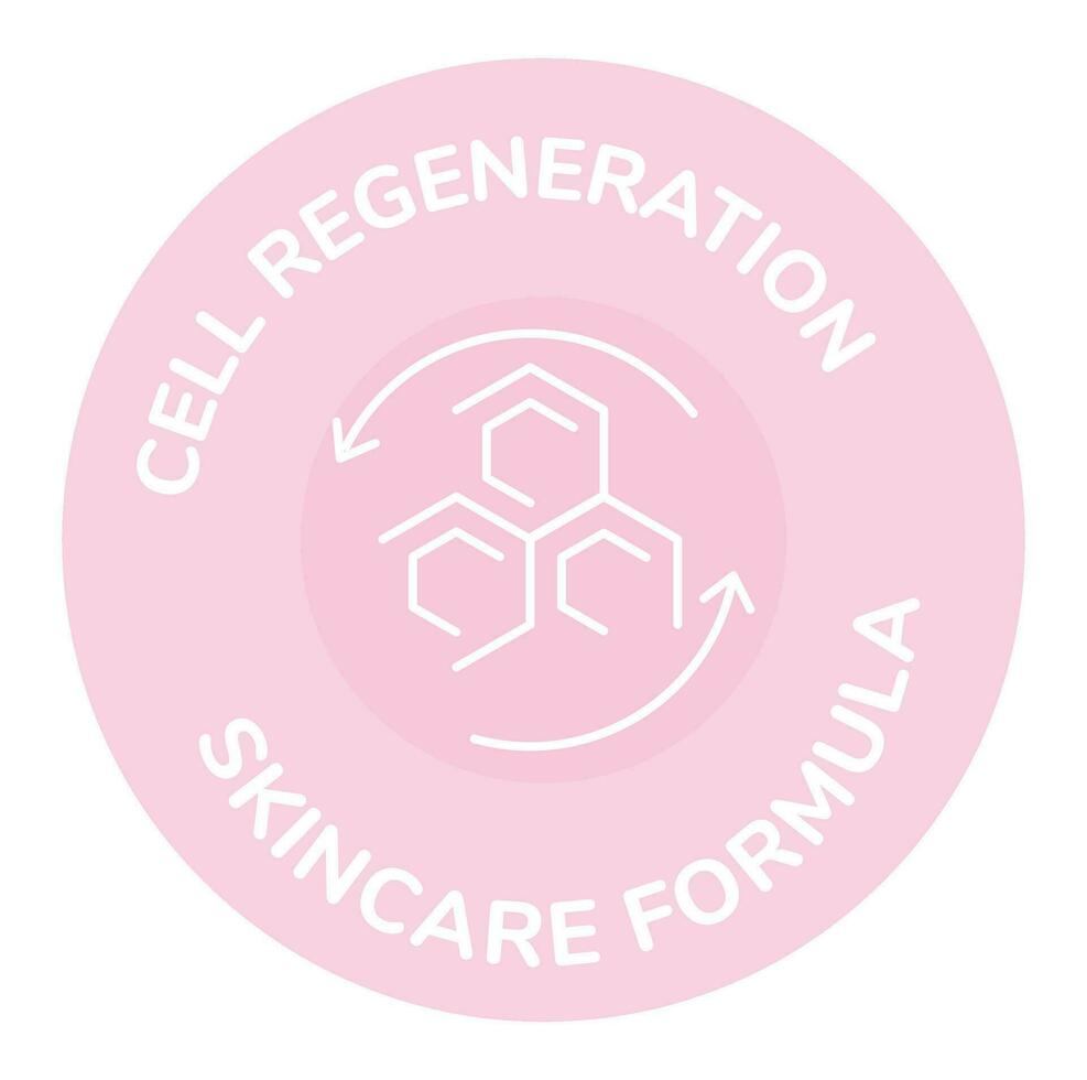 cel regeneratie, huidsverzorging formule voor gezichten vector