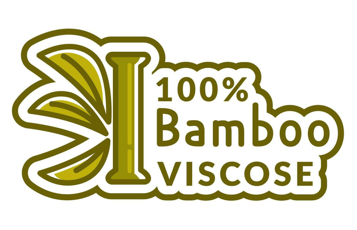 bamboe viscose Product, ecologisch verpakking vector