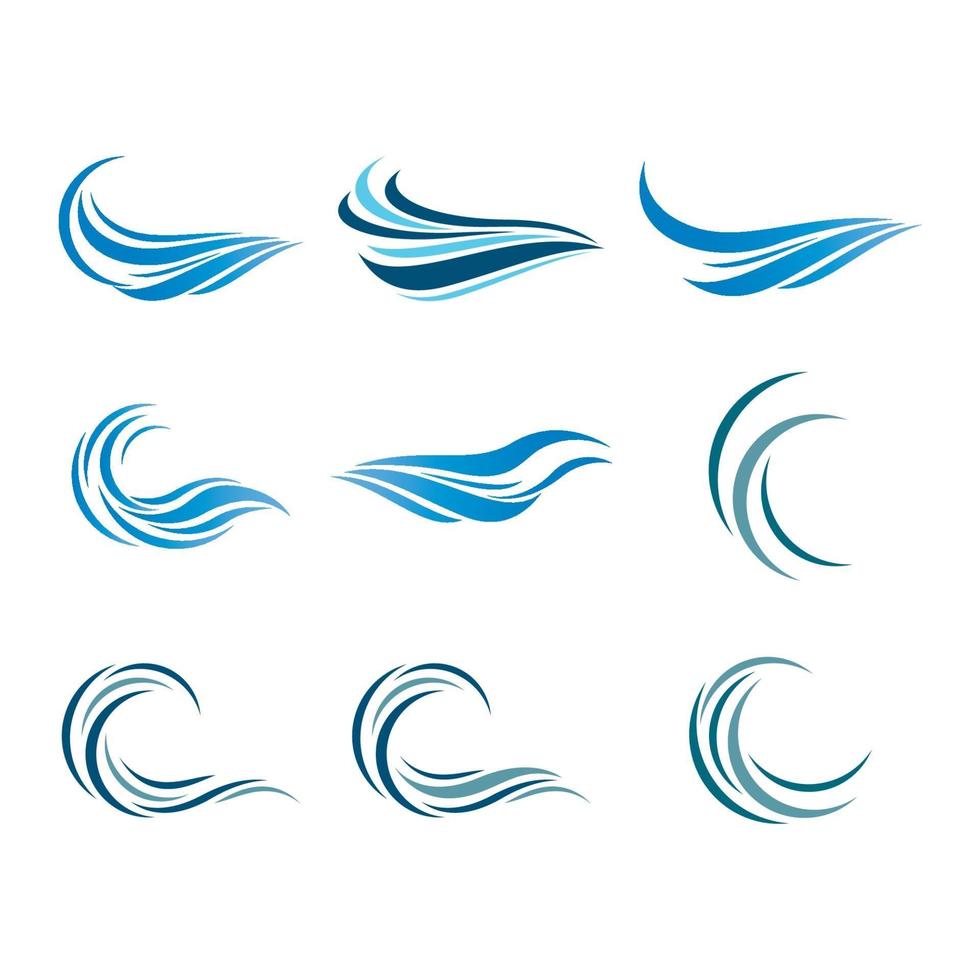 water wave logo afbeeldingen vector