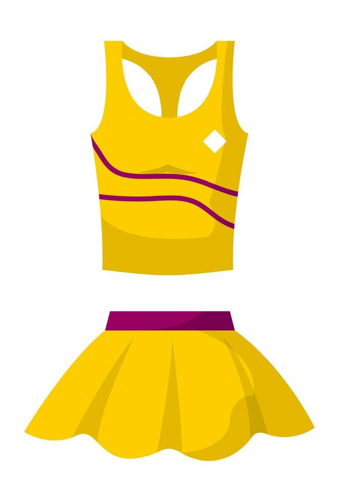 cheerleader kostuum kleding, top en rok vector