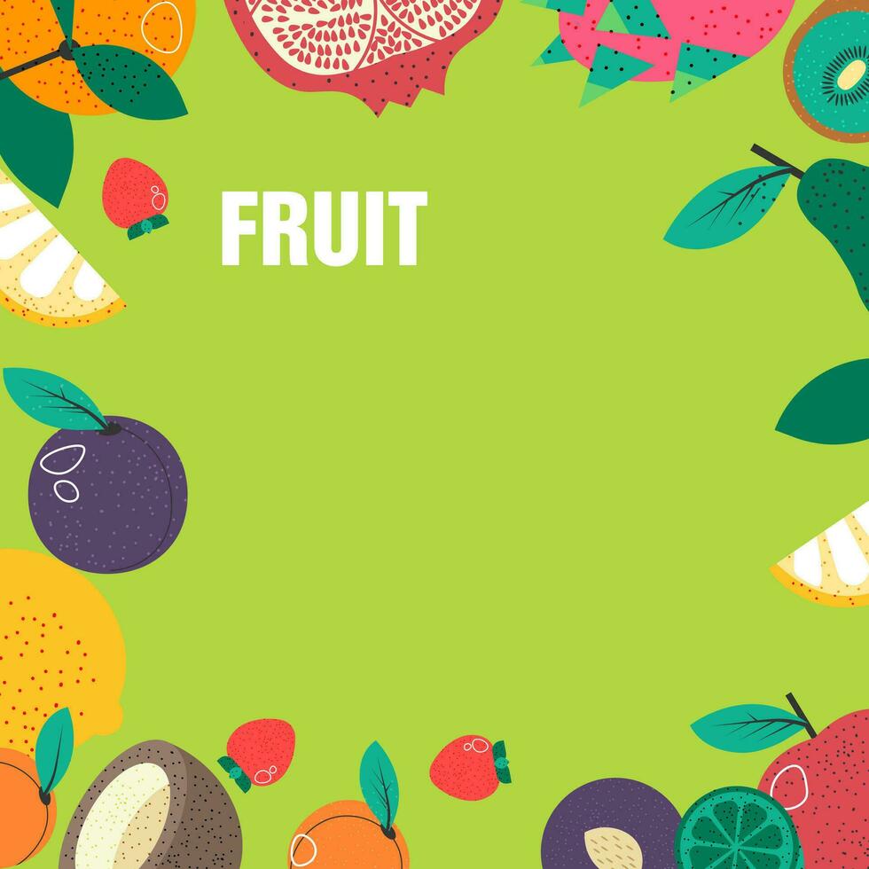 biologisch en natuurlijk fruit, promotionele banier vector