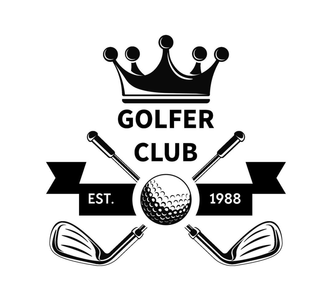 golfspeler club logo, golf spel spelen vector