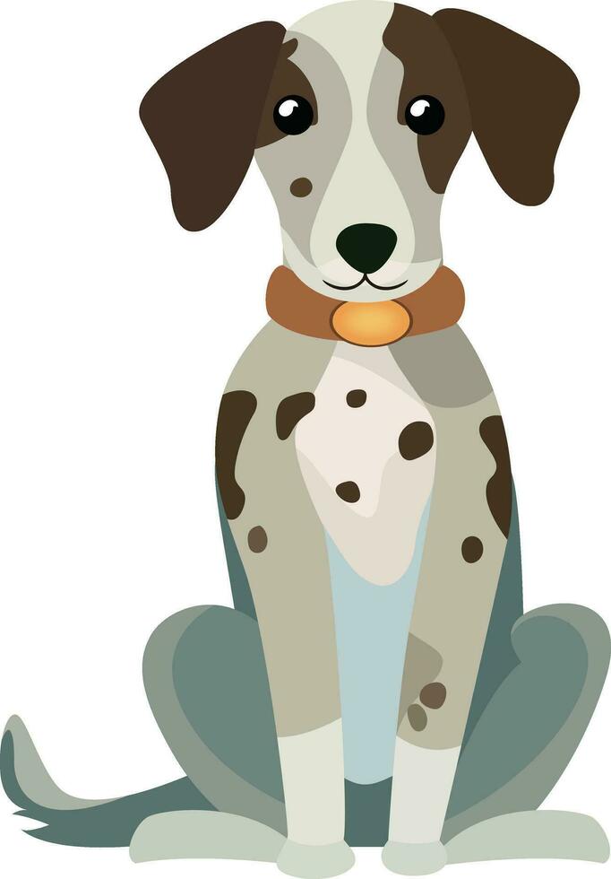 schattig windhond pup zittend Aan de verdieping vlak stijl vector illustratie, windhond hond, caroline spoel, caroline spoel puppy voorraad vector beeld