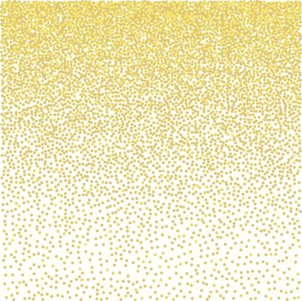 gouden confetti dots Aan wit achtergrond vector