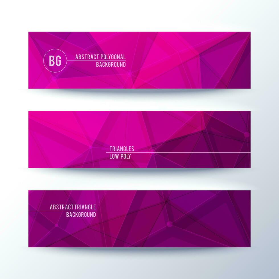 drie banners met meetkundig vormen vector