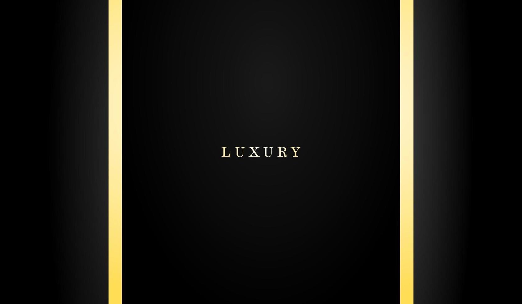 luxe zwarte verticale midden gouden lijnen achtergrond vector