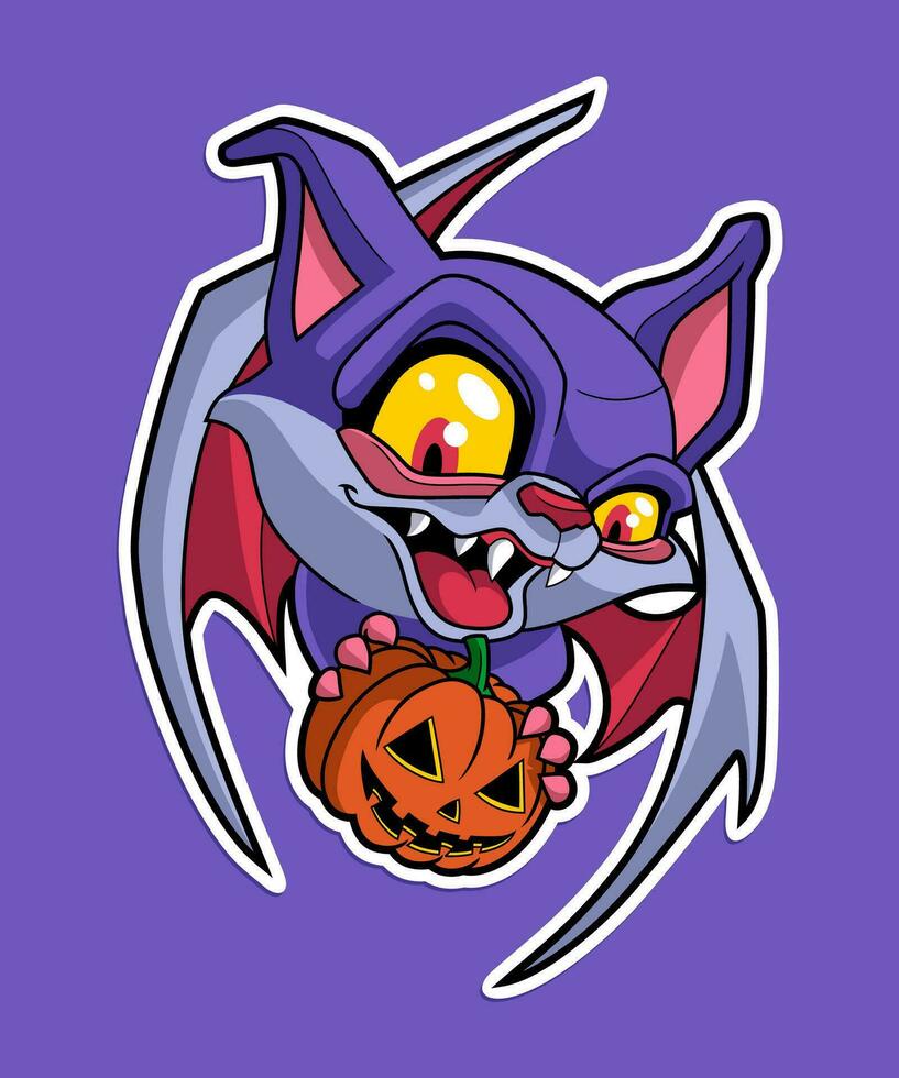 vampier knuppel halloween. spookachtig verschrikking tekenfilm illustratie stijl. vector