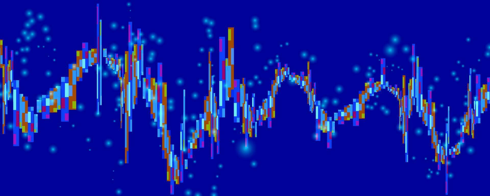 voorraad markt of forex handel diagram en kandelaar tabel geschikt voor financieel investering concept. economie trends achtergrond voor bedrijf idee en allemaal kunst werk ontwerp. abstract financiën achtergrond. vector