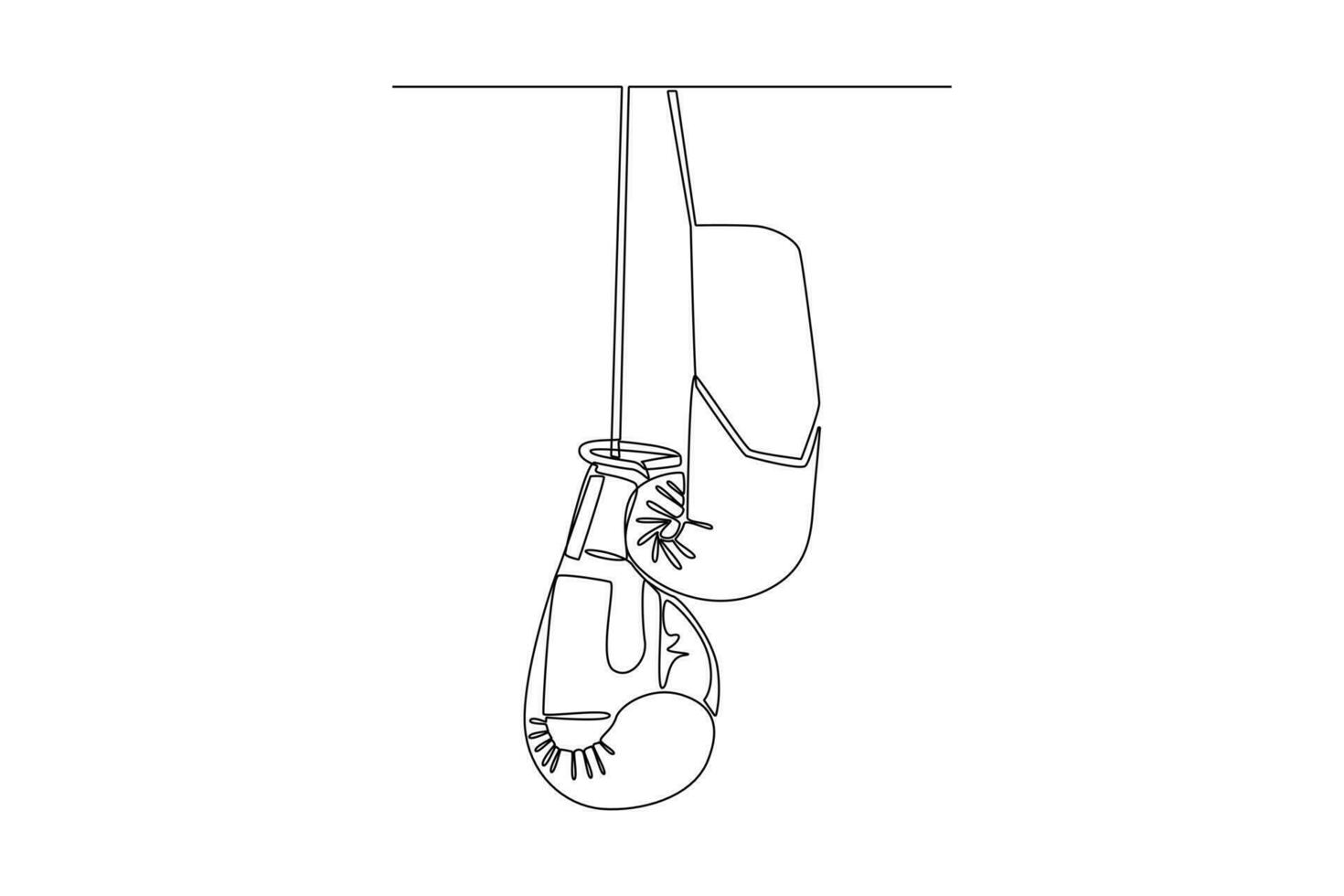 doorlopend een lijn tekening boksers, muai Thais strijders. boksen, sport, training concept. tekening vector illustratie.