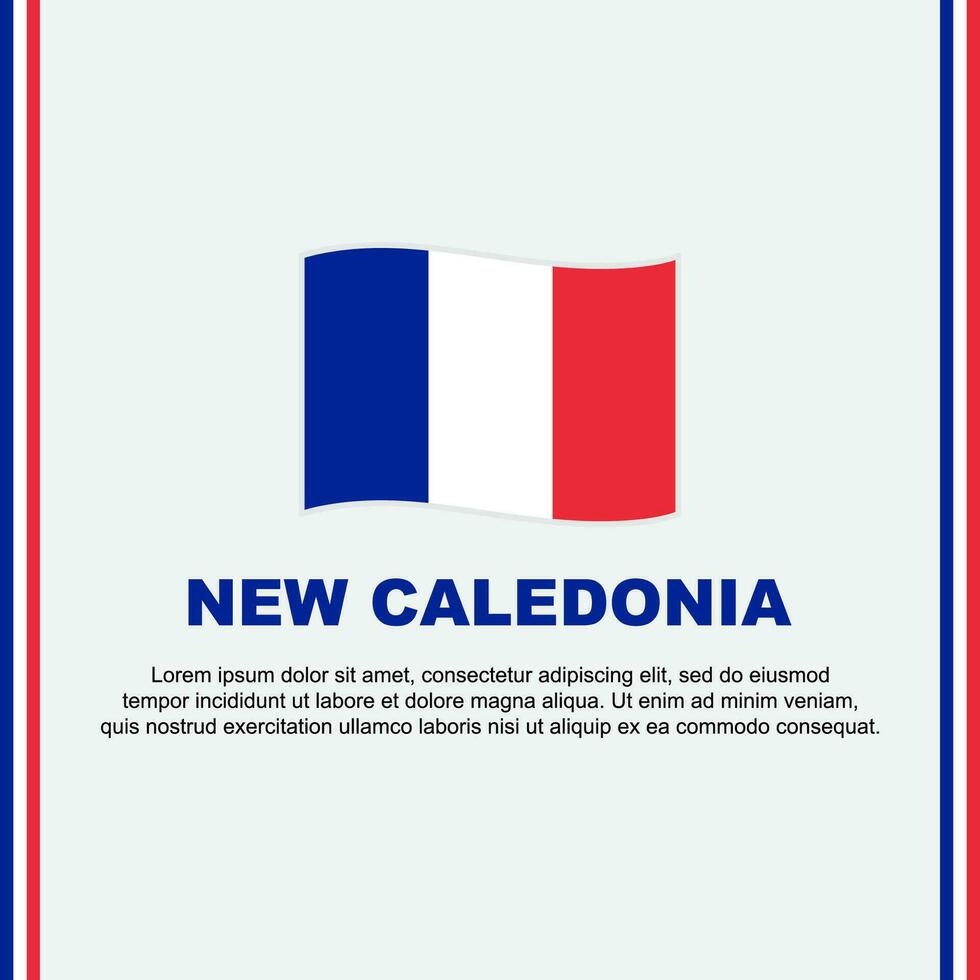 nieuw Caledonië vlag achtergrond ontwerp sjabloon. nieuw Caledonië onafhankelijkheid dag banier sociaal media na. nieuw Caledonië tekenfilm vector